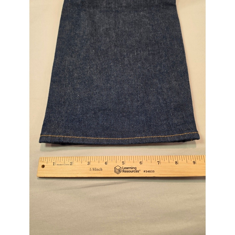 Levis 501 Original Fit Stretch Jeans Mens 44x32 Dark Indigo Blue Button Fly NEW - Picture 6 of 7